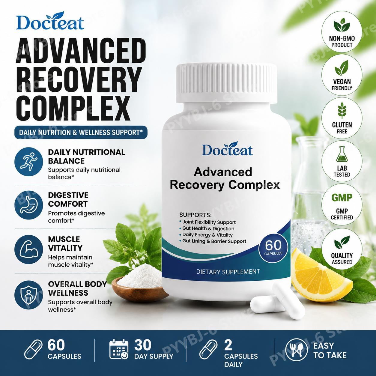 Health With Wellness - Advanced Recovery Complex 60 capsules met