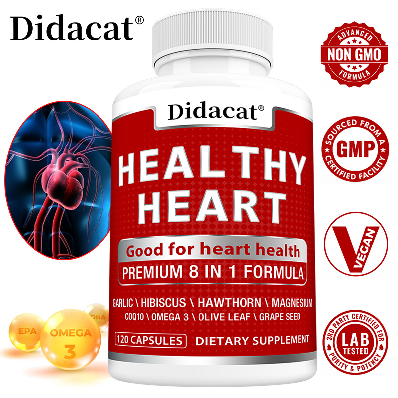Health With Wellness - Hartgezondheidcapsules met CoQ10, Omega-3, knoflook, olijfblad