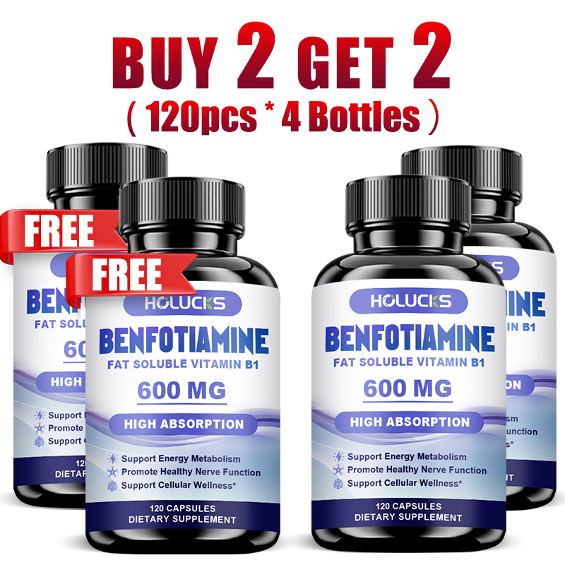 Health With Wellness - Benfotiamine-capsules, met vetoplosbare vitamine B1, bevorderen
