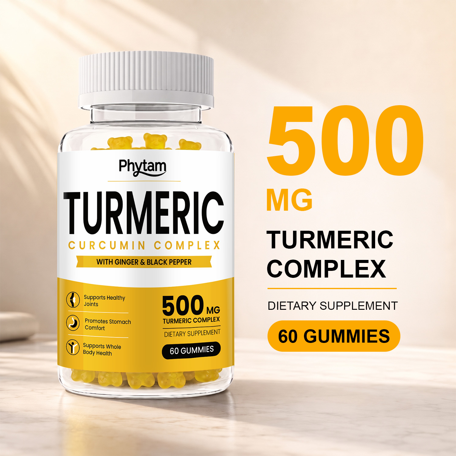 Health Wellness Gummies - Kurkuma Curcumine Gummies met gember en