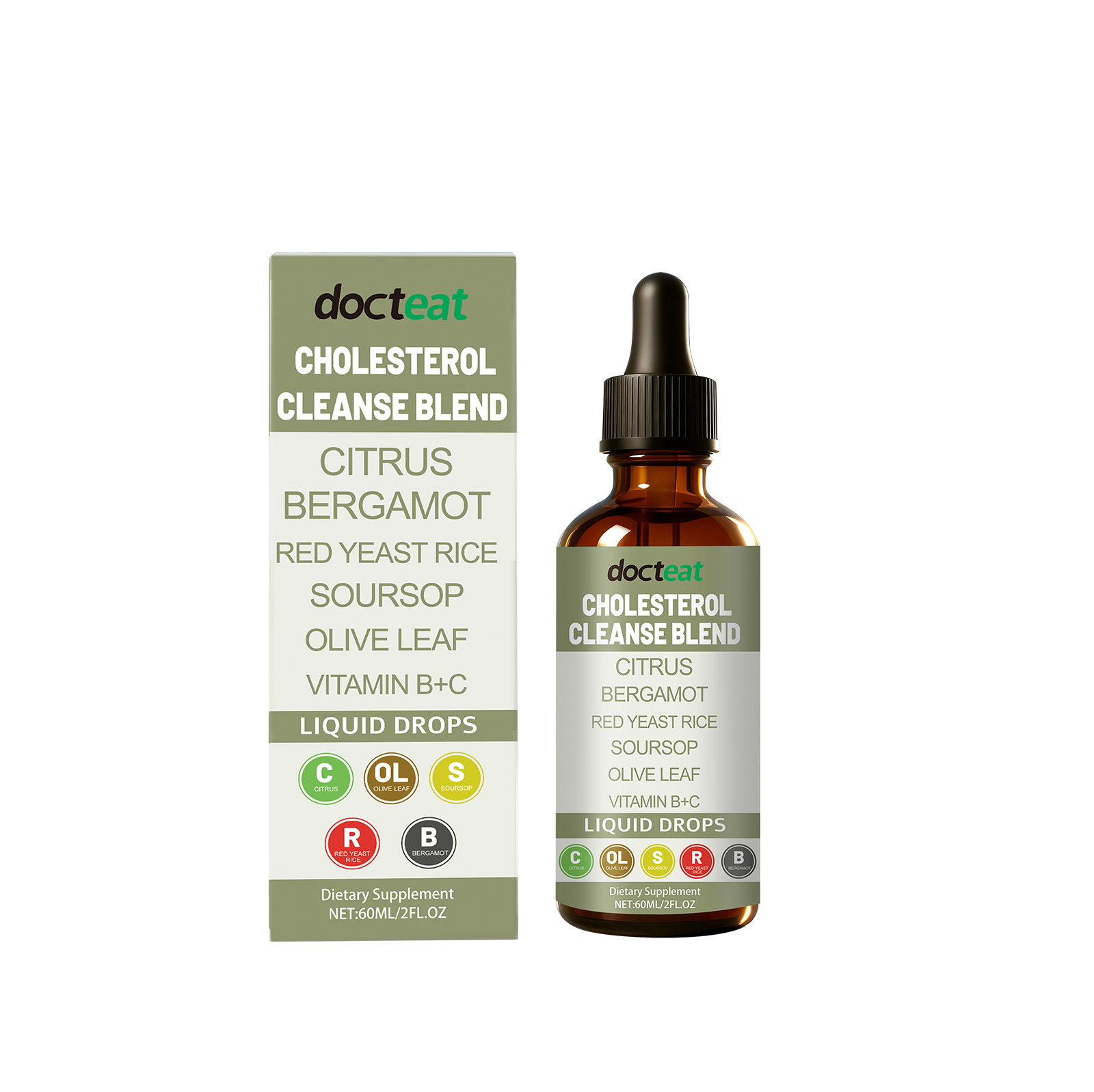 Health Wellness Food - Citrus Bergamot vloeibare druppels met rode
