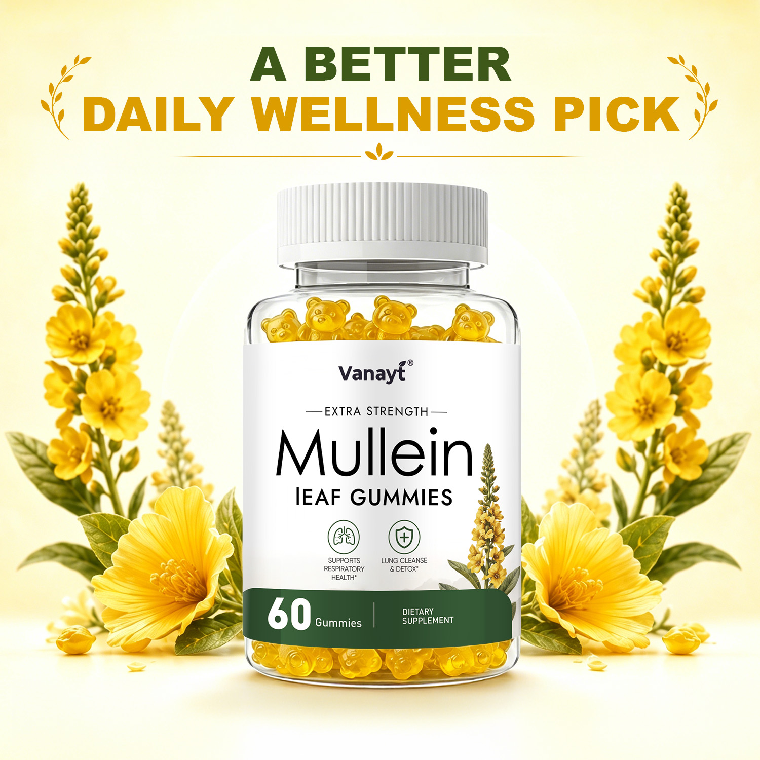 2000mg Mulleinblad Gummy Suppl - Health Wellness Gummies recensie en prijs