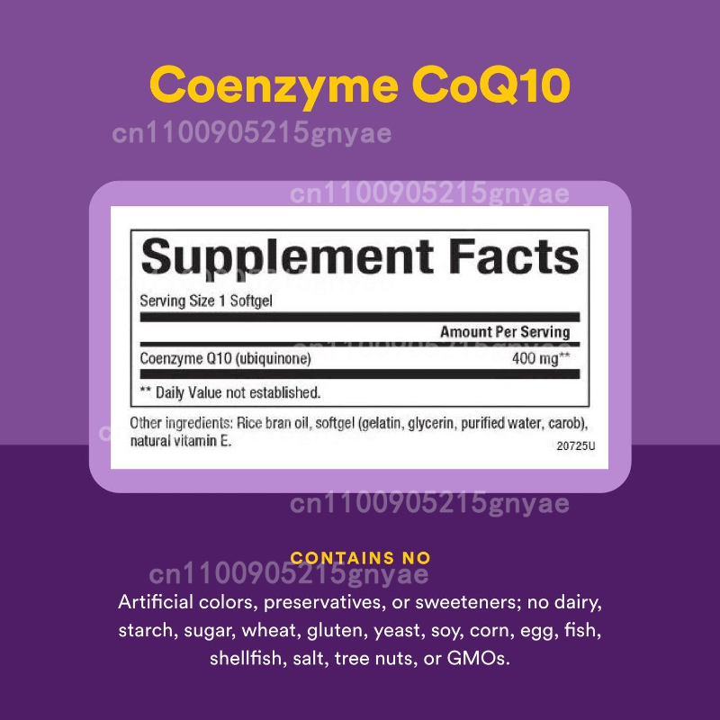 120 stuks Co-enzym Q10-capsule - Health Wellness Food recensie en prijs