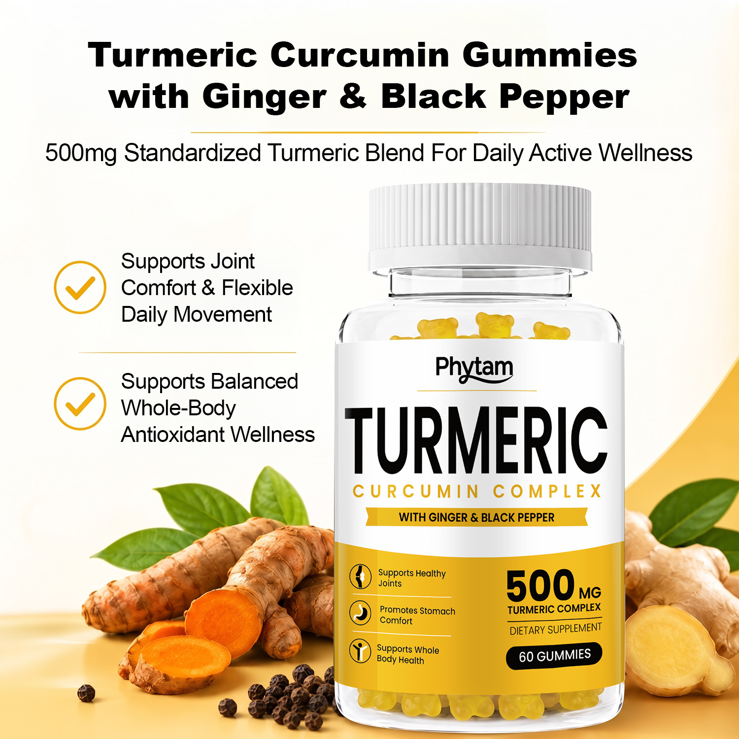 Kurkuma Curcumine Gummies met  - Health Wellness Gummies recensie en prijs