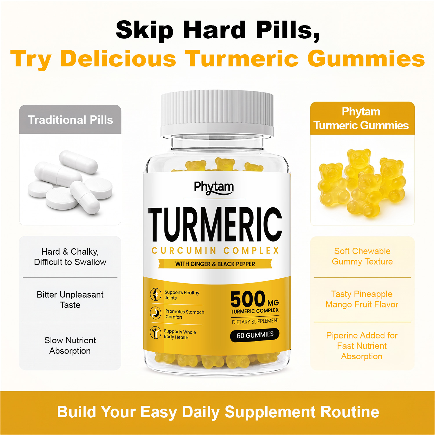 Kurkuma Curcumine Gummies met  - Health Wellness Gummies recensie en prijs